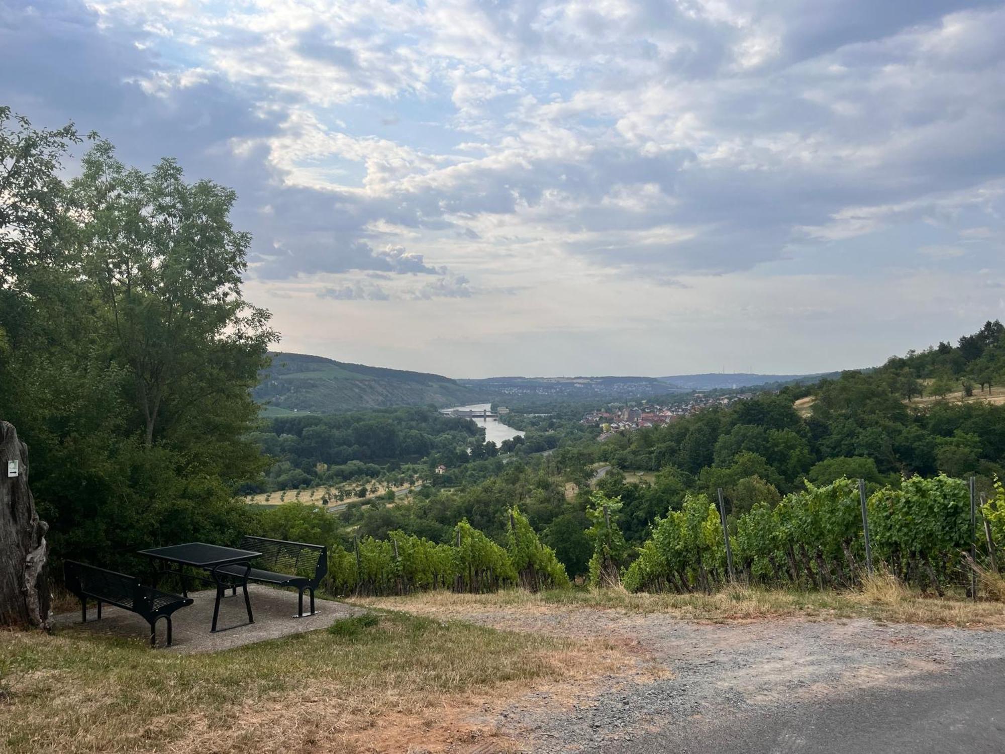 Ferienhaus Weinbergblick - Nahe Wuerzburg - 2 Schlafzimmer - Familienfreundlich - Terrasse Unterleinach Kültér fotó